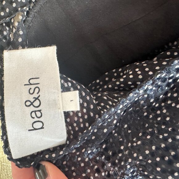 ba&sh Cadia Silk Blend Sheer Long Sleeve Blouse - Picture 5 of 5